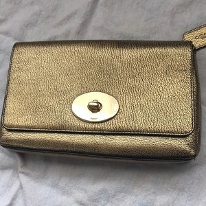 Gold coach crossbody